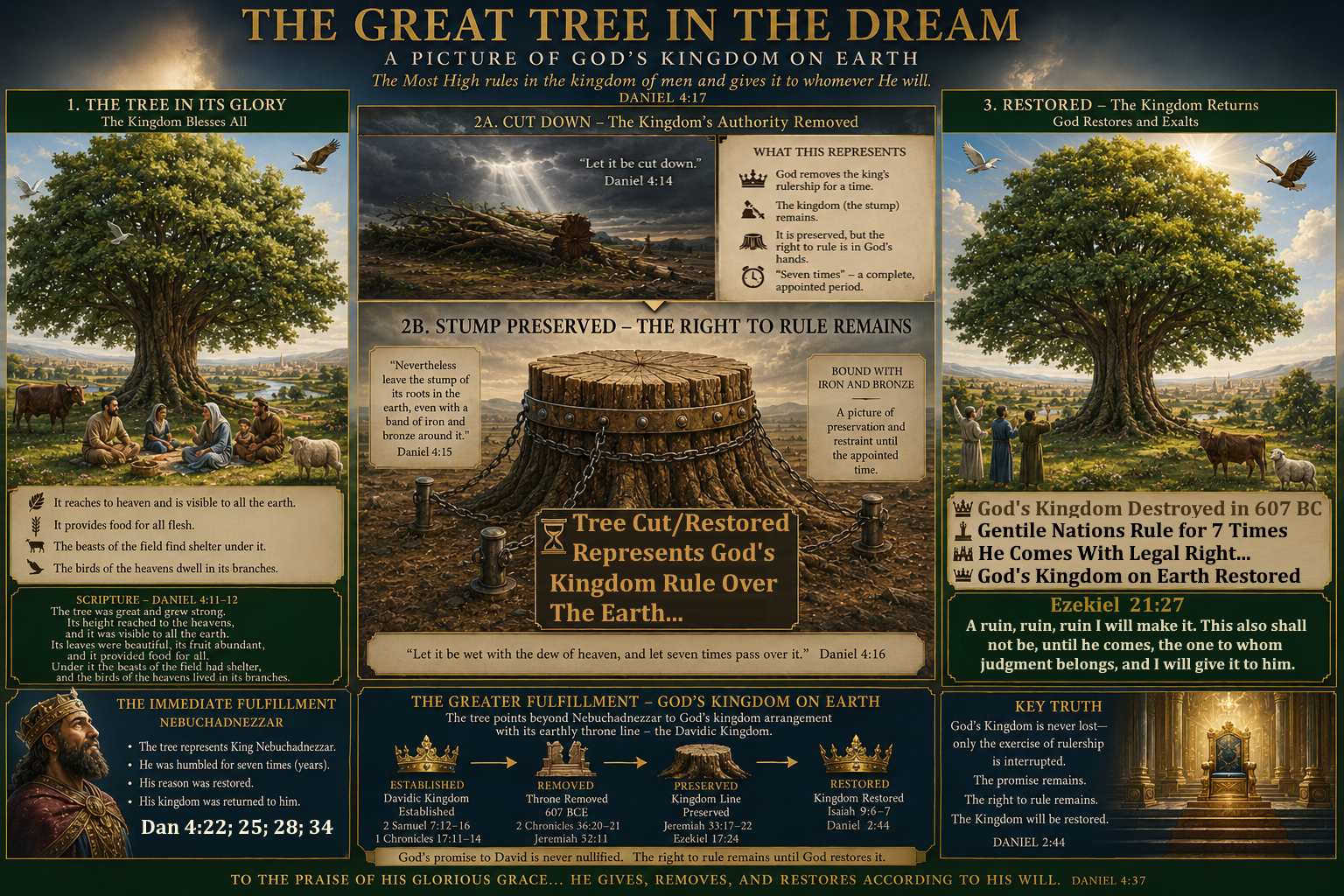 Daniels Interpretation of King's Dream of huge tree!